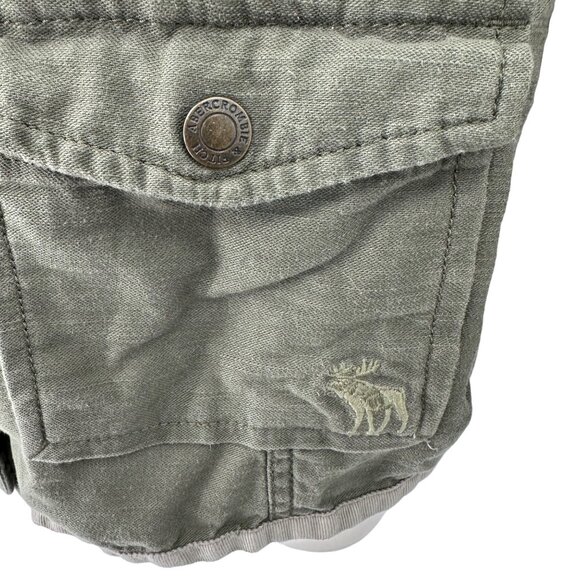 Abercrombie & Fitch Womens Olive Green Military Style Jacket M Cotton/Polyester - Picture 6 of 8